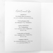 Einfaches Minimalistisches Foto Klassisches Elegan Dreifach Gefaltete Einladung (Innen Erste Seite)