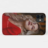 Einfaches Minimalistisches Foto mit Name Script Case-Mate iPhone Hülle (Rückseite (Horizontal))