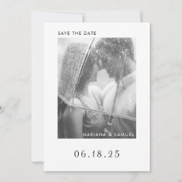 Einfaches Minimalistisches Foto Moderne Hochzeit Save The Date