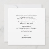 Einfaches Minimalistisches Foto Moderne Hochzeitse Einladung (Rückseite)