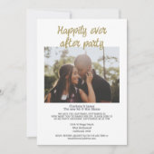 Einfaches minimalistisches Foto nach der Hochzeits Einladung (Vorderseite)