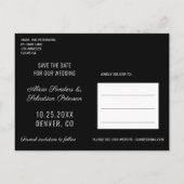 Einfaches minimalistisches Foto rett Ankündigungspostkarte (Rückseite)