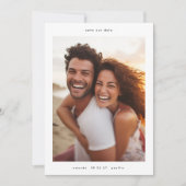 einfaches, minimalistisches Foto Save The Date (Vorderseite)