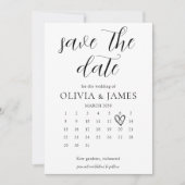 Einfaches Minimalistisches Foto Save The Date (Vorderseite)