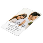 Einfaches Minimalistisches Foto Speichern der Datu Magnet (Linke Seite)