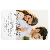 Einfaches Minimalistisches Foto Speichern der Datu Magnet (Horizontal)