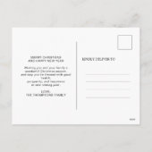 Einfaches Minimalistisches Foto Weihnachten (Rückseite)