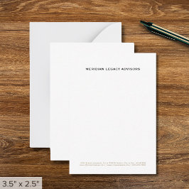 Einfaches, Minimalistisches Geschäft Mitteilungskarte