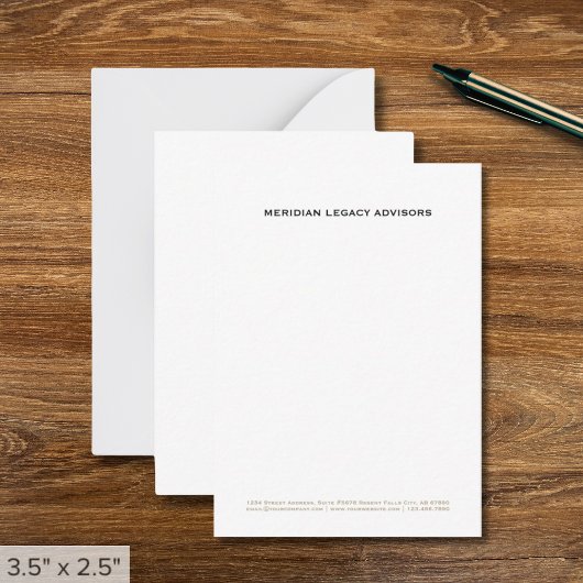 Einfaches, Minimalistisches Geschäft Mitteilungskarte