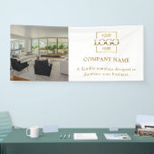 Einfaches Minimalistisches Geschäftslogo Professio Banner (Messe)