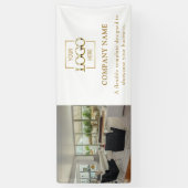 Einfaches Minimalistisches Geschäftslogo Professio Banner (Vertikal)