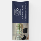 Einfaches Minimalistisches Geschäftslogo Professio Banner (Vertikal)