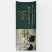 Einfaches minimalistisches Geschäftslogo Professio Banner (Vertikal)