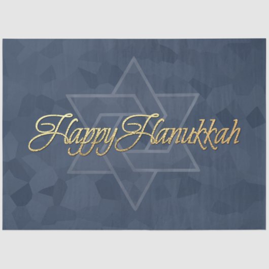 Einfaches Minimalistisches Glück Hanukkah Seidenpapier (Vorderseite)