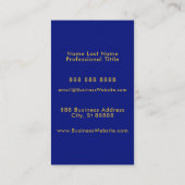 Einfaches Minimalistisches Gold-Business-Logo Visitenkarte (Rückseite)