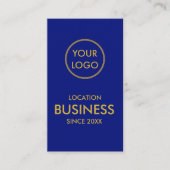 Einfaches Minimalistisches Gold-Business-Logo Visitenkarte (Vorderseite)