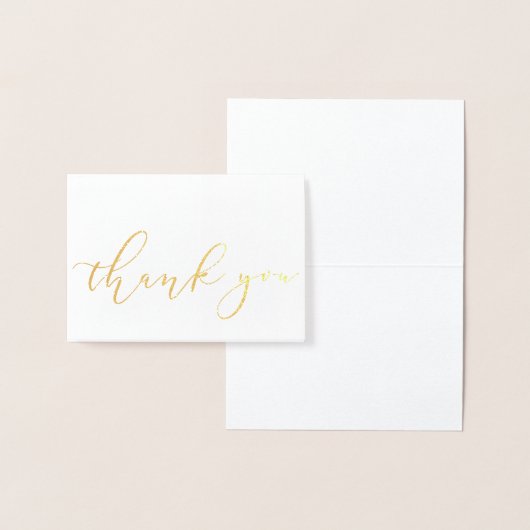 Einfaches Minimalistisches Gold Script Vielen Dank Folienkarte (Anzeige)
