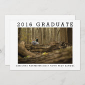 Einfaches Minimalistisches Graduate Foto 2016 Einladung (Vorne/Hinten)