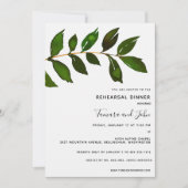 Einfaches Minimalistisches Greenery Leaf Probe Din Einladung (Vorderseite)