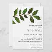 Einfaches Minimalistisches Grünpflanzen Foliage Br Einladung (Vorderseite)