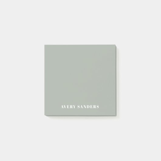 Einfaches Minimalistisches Hellgrün Modern Post-it Klebezettel (Vorderseite)
