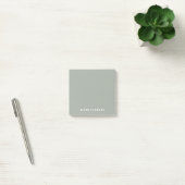Einfaches Minimalistisches Hellgrün Modern Post-it Klebezettel (Büro)