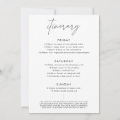 Einfaches Minimalistisches Hennenwochenende mit Re Einladung (Rückseite)