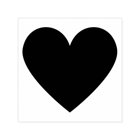 Einfaches Minimalistisches Herz Valentine Permastempel (Design)
