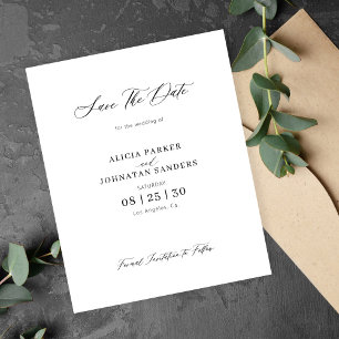 Einfaches minimalistisches Hochzeit-Budget Save-th