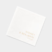 Einfaches Minimalistisches HochzeitGold Servietten Mit Folie (Links)