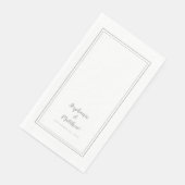 Einfaches Minimalistisches Hochzeitsessen in Grau Serviette (Ecke)