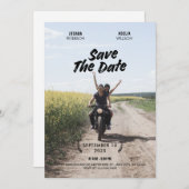 Einfaches minimalistisches Hochzeitsfilm-Poster-Fo Save The Date (Vorne/Hinten)
