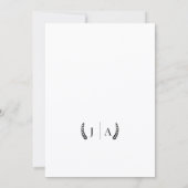 Einfaches minimalistisches Hochzeitsfilm-Poster-Fo Save The Date (Rückseite)