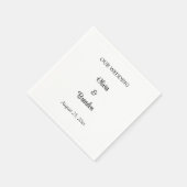 Einfaches Minimalistisches Hochzeitspapier Napkins Serviette (Ecke)