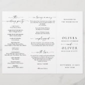 Einfaches Minimalistisches Hochzeitsprogramm (Vorderseite)