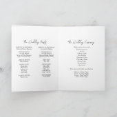 Einfaches Minimalistisches Hochzeitsprogramm Programm (Innenseite)