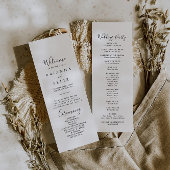 Einfaches Minimalistisches Hochzeitsprogramm Programm