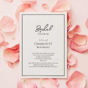 Einfaches Minimalistisches Hochzeitsszenario-Braut Einladung