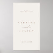 Einfaches Minimalistisches Hochzeitstipendium Poster (Vorne)