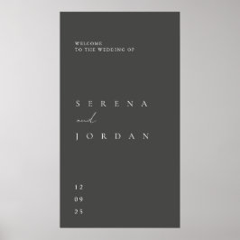 Einfaches Minimalistisches Hochzeitstipendium Poster