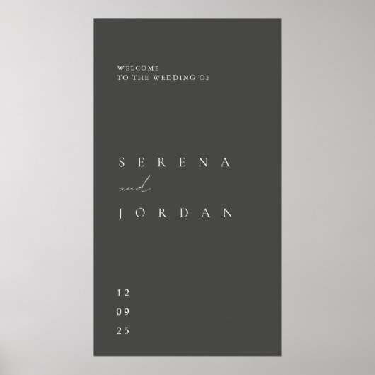 Einfaches Minimalistisches Hochzeitstipendium Poster (Vorne)