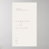 Einfaches Minimalistisches Hochzeitstipendium Poster (Vorne)