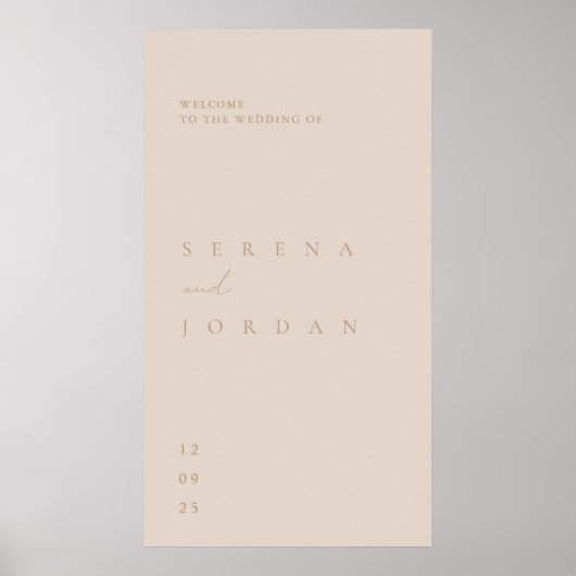 Einfaches Minimalistisches Hochzeitstipendium Poster (Vorne)
