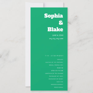 Einfaches minimalistisches jadegrünes Hochzeitspro
