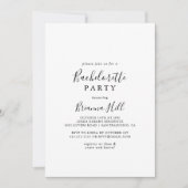 Einfaches Minimalistisches Junggeselinnen-Abschied Einladung (Vorderseite)