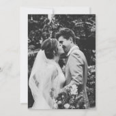 Einfaches Minimalistisches kalligrafisches Foto Mo Einladung (Rückseite)