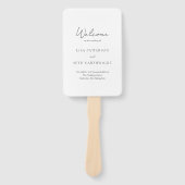 Einfaches Minimalistisches klassisches Hochzeitspr Fächer (Vorderseite)