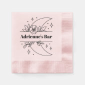 Einfaches Minimalistisches Logo-Getränk Napkins Serviette (Vorderseite)