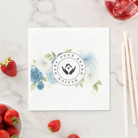 Einfaches Minimalistisches Logo-Papier Napf Serviette (Beispiel)