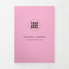 Einfaches Minimalistisches Logo- und Bildgeschäft Dreifach Gefaltete Karte